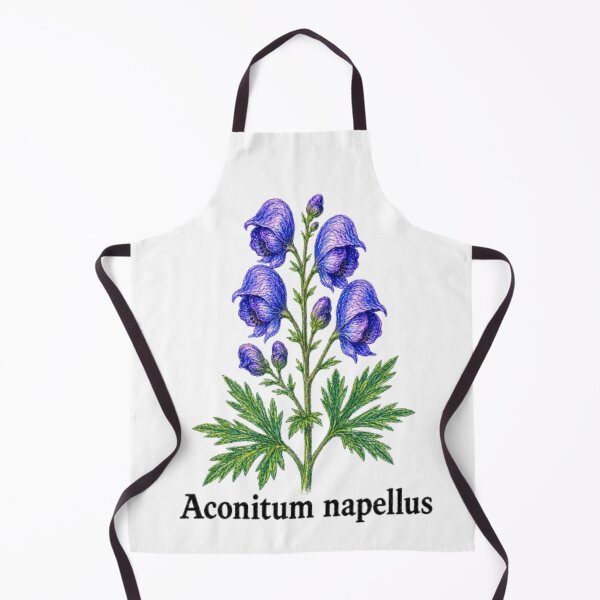 Item preview, Aconitum napellus – Botanical pencil illustration - Witchy herbarium designed and sold by JOANNASKAH.