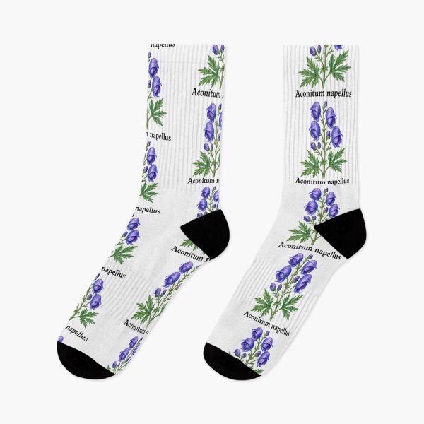 Item preview, Aconitum napellus – Botanical pencil illustration - Witchy herbarium designed and sold by JOANNASKAH.
