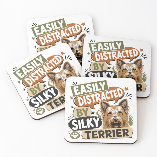 Item preview, Easily Distracted By Silky Terrier Dog Owner Pet Lover designed and sold by HumansStuck12.