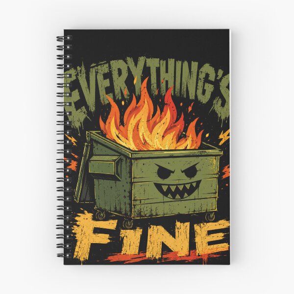 Item preview, Everything's Fine Dumpster Fire Sarcasm Meme Dark Humor designed and sold by RetroMini2026.