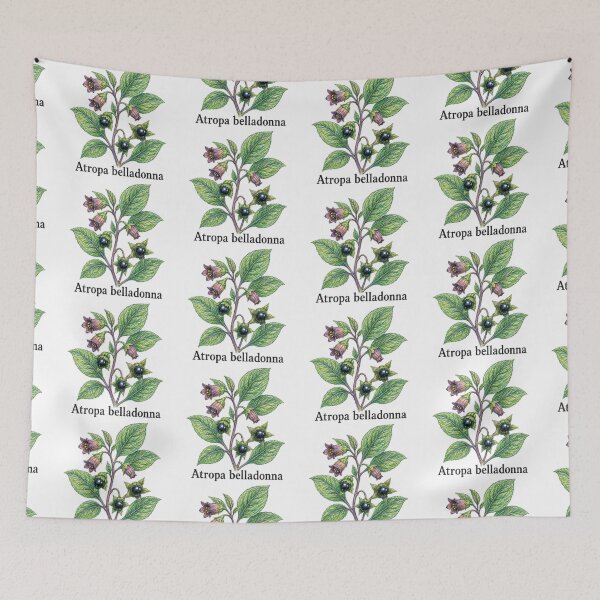 Item preview, Atropa belladonna – Gothic botanical illustration - Witchy herbarium designed and sold by JOANNASKAH.