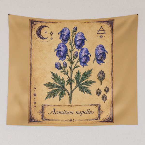 Item preview, Aconitum napellus – Witchy Herbarium Collector’s Edition designed and sold by JOANNASKAH.