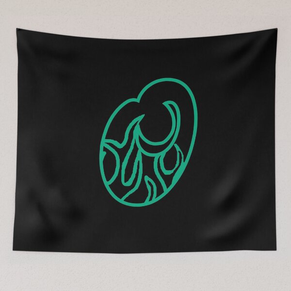 Item preview, Groovy Retro Teal Fiery Letter O Monogram designed and sold by CamilasPrints.