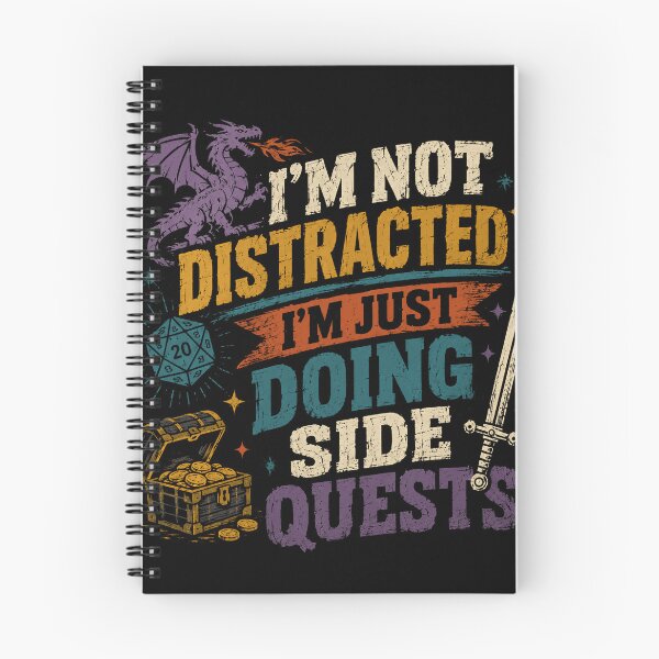 Item preview, I'm Not Distracted I'm Just Doing Side Quests RPG Dungeons Dragons Gamer designed and sold by RetroMini2026.