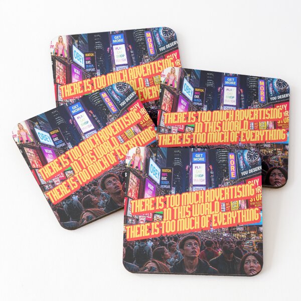 Item preview, Too Much Advertising Anti-Consumerism Times Square Pop Art designed and sold by V8Green.