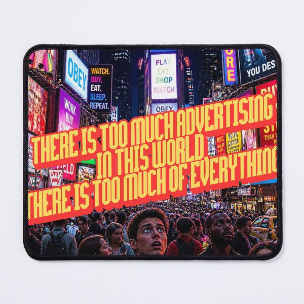 Item preview, Too Much Advertising Anti-Consumerism Times Square Pop Art designed and sold by Marcin Dabski.