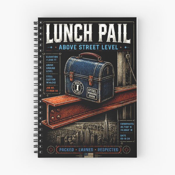 Item preview, Vintage Ironworker Lunch Pail High Steel Graphic designed and sold by RoyalOrderGallery.
