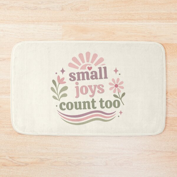 Item preview, Small Joys Count Too – Positive Mindfulness Typography designed and sold by CosmicQuietStudio.