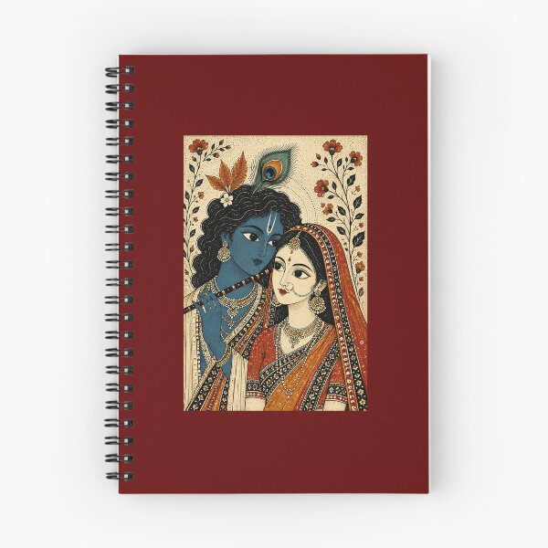Item preview, Krishna & Radha Folk Art Portrait | Traditional Indian designed and sold by STIC-ART.