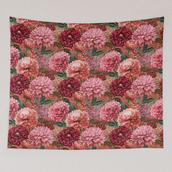 Item preview, Delicate Dahlias Floral  - Birthday Flower Pattern  - Christmas Gift Baskets designed and sold by RoyalStarsPatts.
