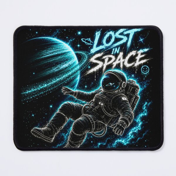 Item preview, Lost in Space – Neon Astronaut & Saturn Graffiti Streetwear T-Shirt Design designed and sold by ZafTeez.