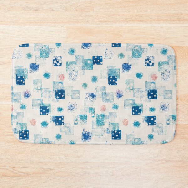 Item preview, Blue Watercolor Square Pattern | Modern Minimalist Seamless Geometric Print designed and sold by SWSandraWechner.