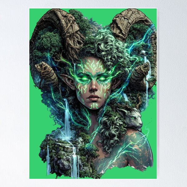 Item preview, Forest Goddess of Ancient Waters designed and sold by MythicMood.
