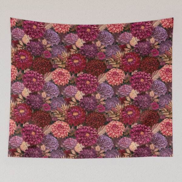 Item preview, Radiant Dahlias - Flower Floral Pattern  - Christmas Gift Ideas designed and sold by RoyalStarsPatts.