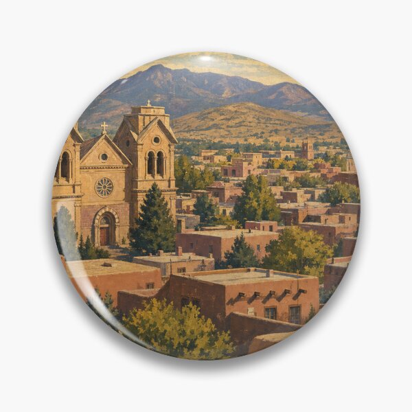 Item preview, Santa Fe USA Travel Souvenir - Retro Illustration designed and sold by VisualArtsOasis.