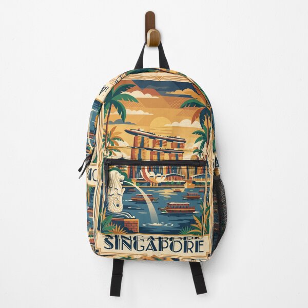 Item preview, SINGAPORE Retro-Style World Travel Poster designed and sold by Bomax121.