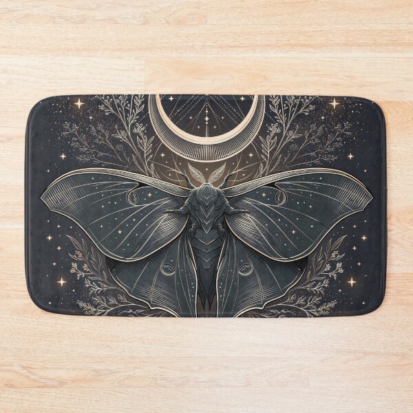 Item preview,  Luna Moth & Crescent Moon — Dark Academia Etching designed and sold by FrostyFrisby.