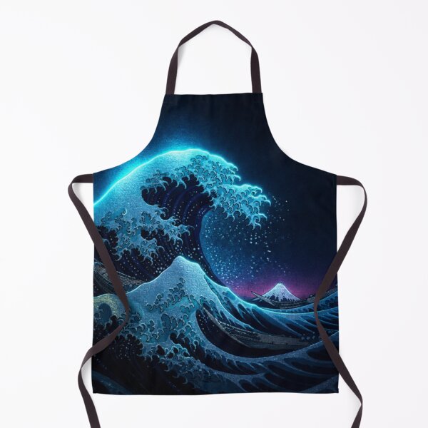 Item preview, Neon Great Wave off Kanagawa - Cyberpunk Ukiyo-e Art designed and sold by vekotpu.
