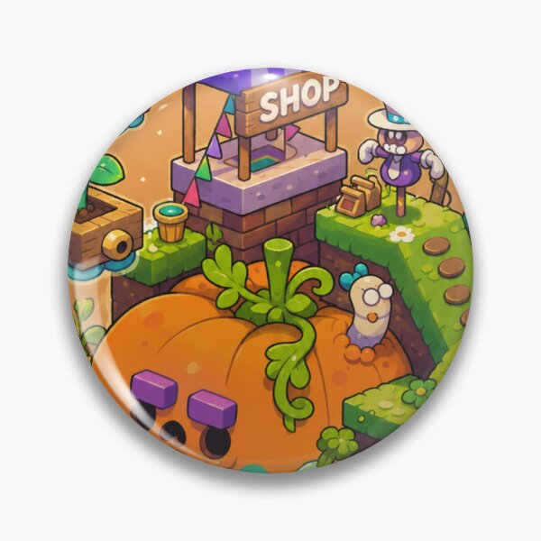 Item preview, Cute Pumpkin Fantasy Floating Island Shop designed and sold by VoxelEstudi0nic.