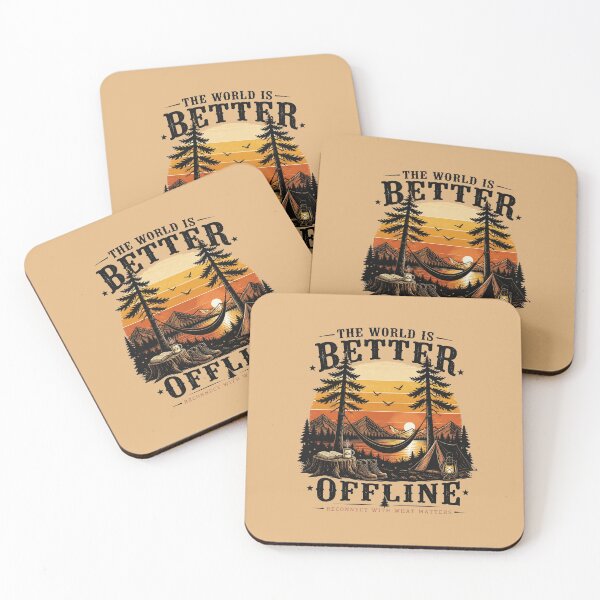Item preview, The World is Better Offline Vintage Camping designed and sold by Cavalier-org.