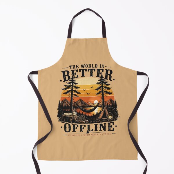 Item preview, The World is Better Offline Vintage Camping designed and sold by Cavalier-org.