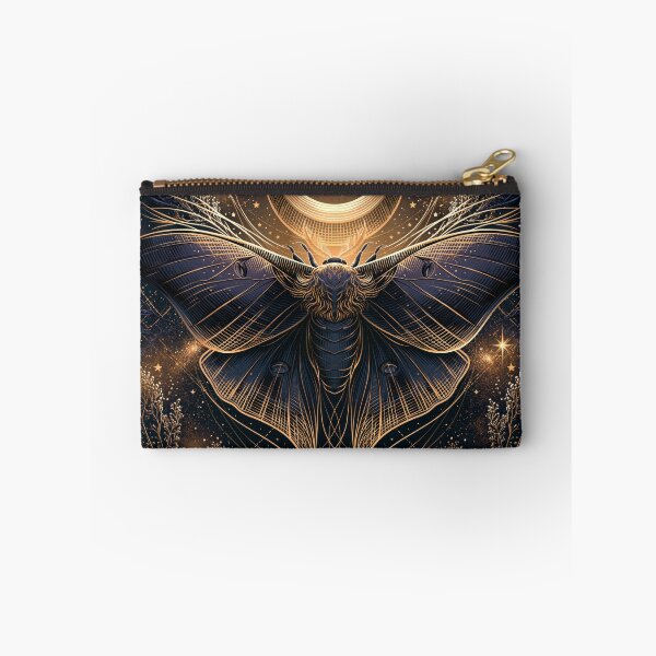Item preview, Luna Moth & Crescent Moon — Dark Academia Etching designed and sold by FrostyFrisby.