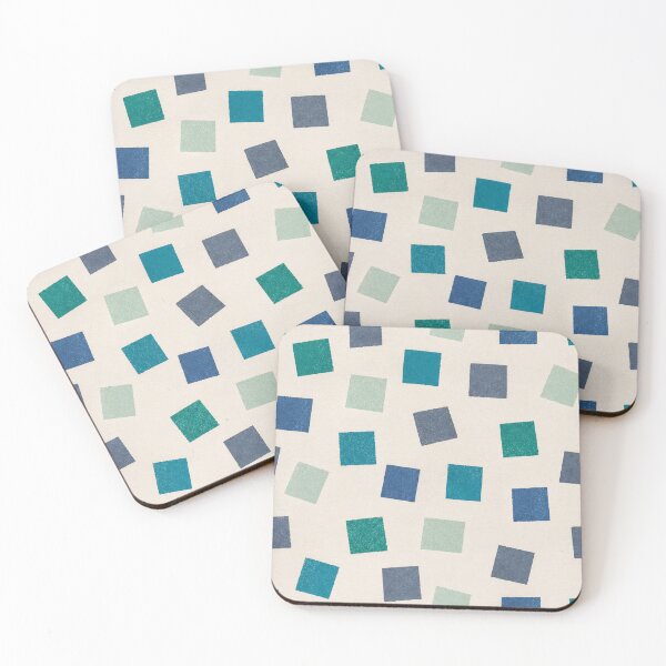Item preview, Minimal Blue Square Pattern | Playful Geometric Seamless Surface Design designed and sold by SWSandraWechner.
