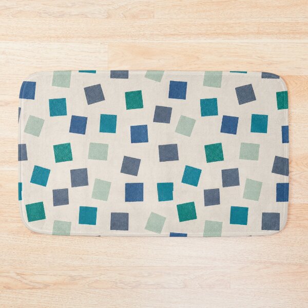 Item preview, Minimal Blue Square Pattern | Playful Geometric Seamless Surface Design designed and sold by SWSandraWechner.