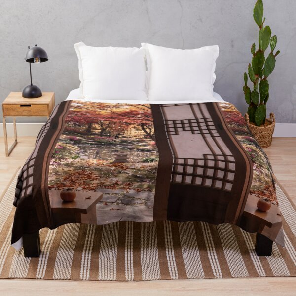 Item preview, Cozy Autumn Hanok Garden View with Warm Fall Colors designed and sold by SOOstudio73.