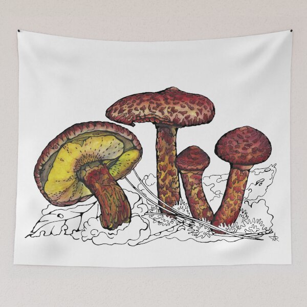 Item preview, Suillus Lateri Bolete Mushroom Illustration designed and sold by Anna Ratkevich.