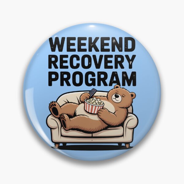 Item preview, Weekend Recovery Program Cozy Bear Couch Humor Shirt designed and sold by Raw Tigers.
