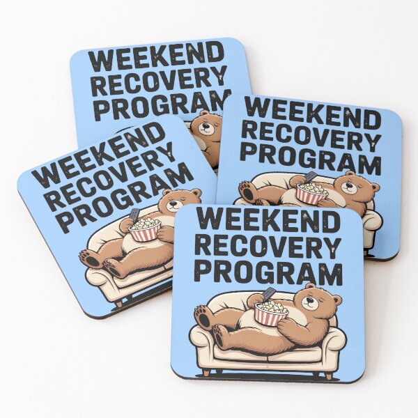 Item preview, Weekend Recovery Program Cozy Bear Couch Humor Shirt designed and sold by Raw Tigers.