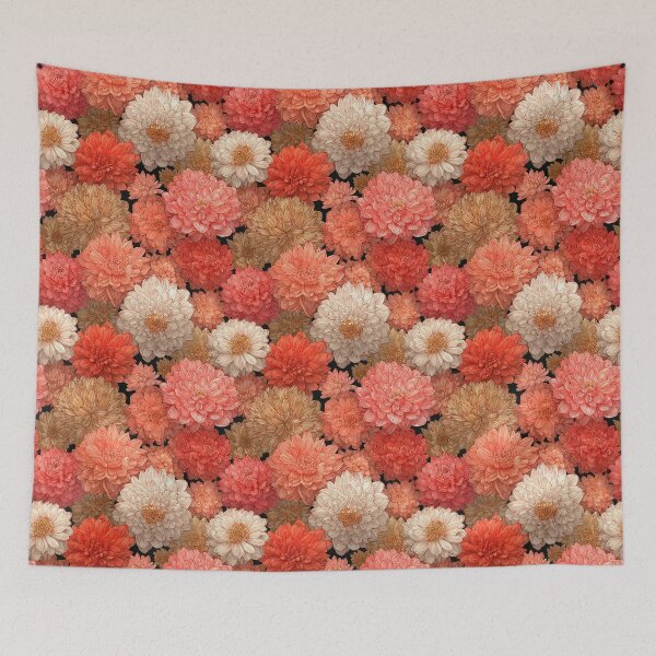 Item preview, Classic Dahlias Floral  - Flower Bouquet Pattern  - Christmas Gifts For Her designed and sold by RoyalStarsPatts.