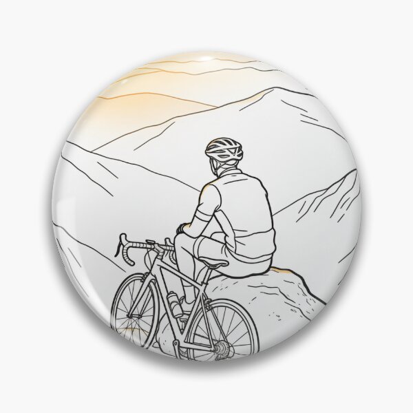 Item preview, The Summit Reward - Minimalist Cycling Art designed and sold by PeakFocusArt.