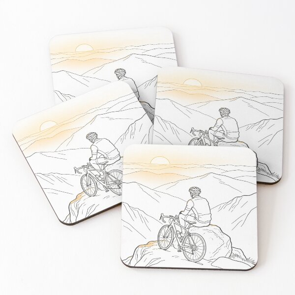 Item preview, The Summit Reward - Minimalist Cycling Art designed and sold by PeakFocusArt.