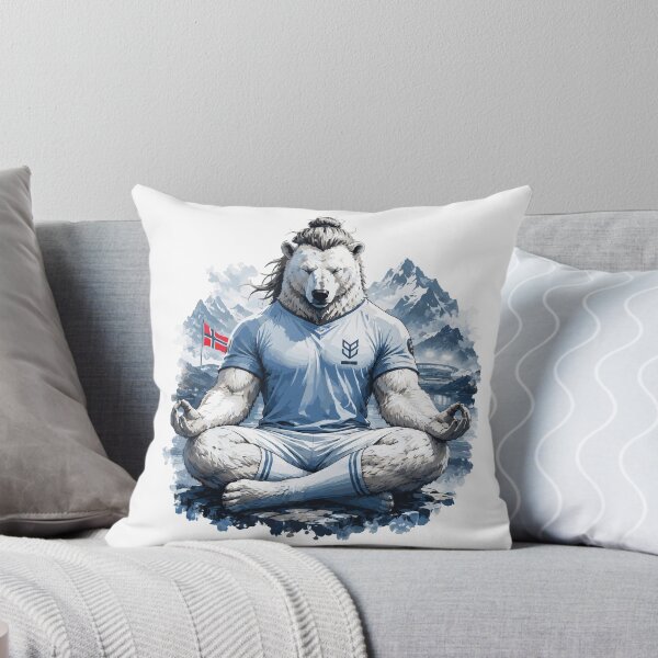 Item preview, Zen Polar Bear Meditating Viking Striker Illustration designed and sold by AbderraimArt.