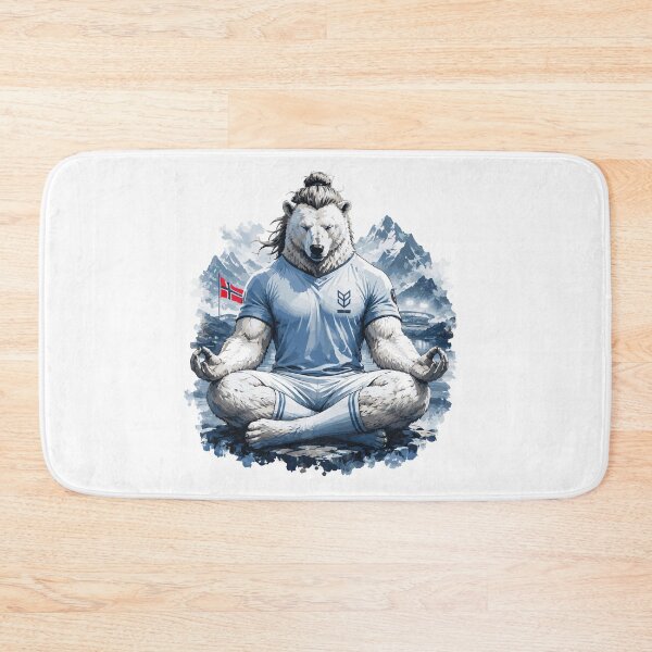 Item preview, Zen Polar Bear Meditating Viking Striker Illustration designed and sold by AbderraimArt.
