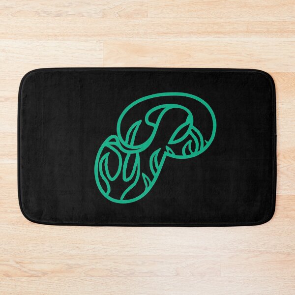 Item preview, Groovy Retro Teal Fiery Letter P Monogram designed and sold by CamilasPrints.