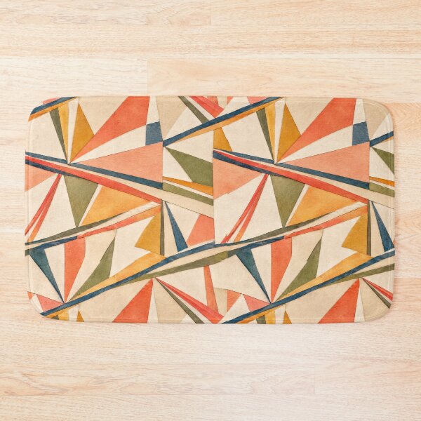 Item preview, Mid Century Modern Geometric Pattern | Colorful Abstract Triangle Seamless Design designed and sold by SWSandraWechner.