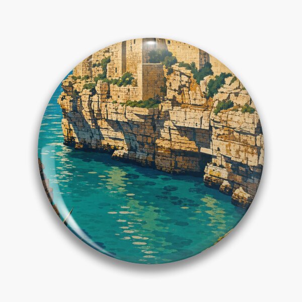 Item preview, Polignano Italy Travel Souvenir - Retro Illustration designed and sold by VisualArtsOasis.