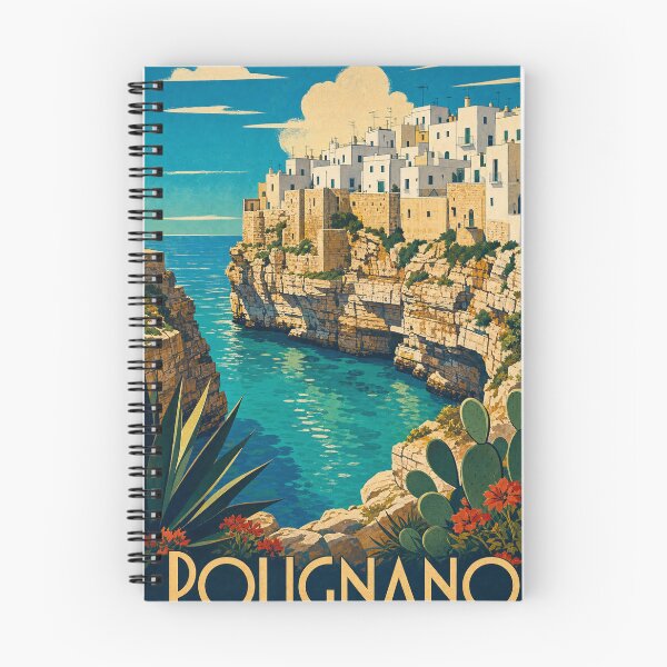 Item preview, Polignano Italy Travel Souvenir - Retro Illustration designed and sold by VisualArtsOasis.
