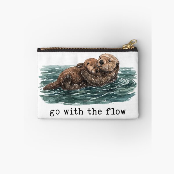 Item preview, Go With The Flow Shirt Vintage Sea Otter T-Shirt Cozy Nature Lover Gift Ocean Animal Art Coastal Summer Apparel designed and sold by LessIsLoud.