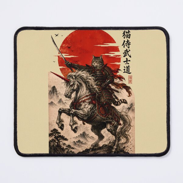 Item preview, Samurai cat riding an Unicorn designed and sold by TheSamuraiCat.