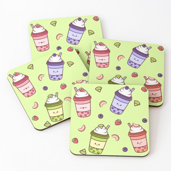 Item preview, Kawaii Bubble Tea Delight – Cute Boba Seamless Pattern designed and sold by Magsu.art.