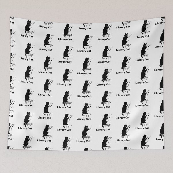 Item preview, Library Cat Book Lover Design designed and sold by Bloomelle Studio.