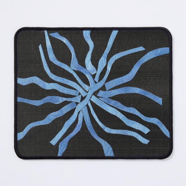 Item preview, Interwoven Blue Strips Against Black designed and sold by Kristy Carpenter.