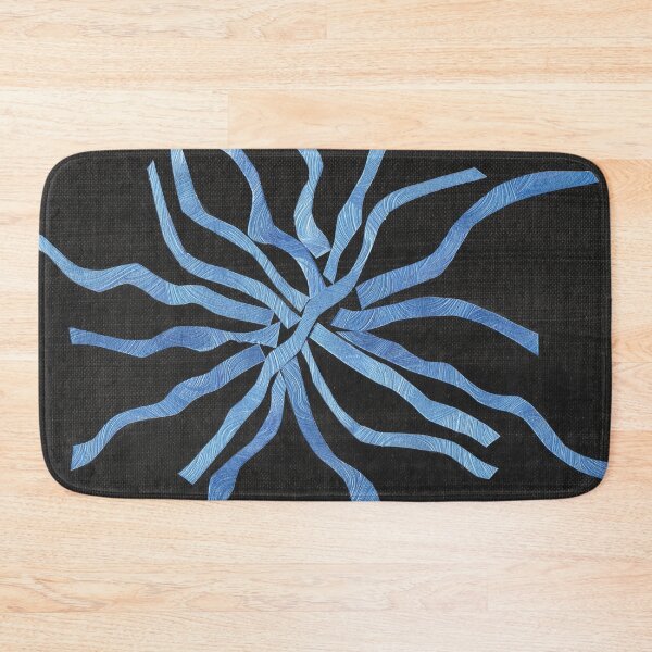 Item preview, Interwoven Blue Strips Against Black designed and sold by Kristy Carpenter.
