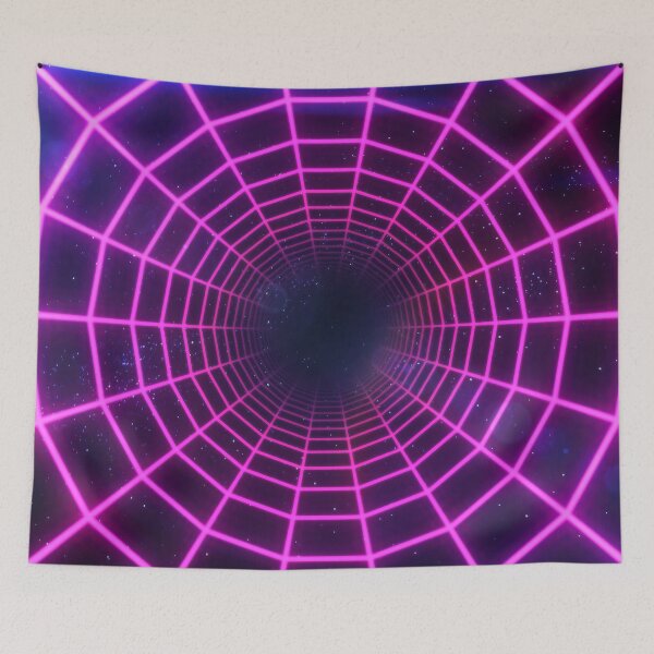Item preview, Magenta Circular Wireframe Tunnel designed and sold by Electric Shock!! Design.