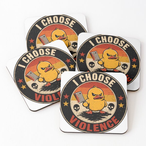 Item preview, I Choose Violence Duck Meme Dark Humor Sarcastic Animal Lover designed and sold by RetroMini2026.