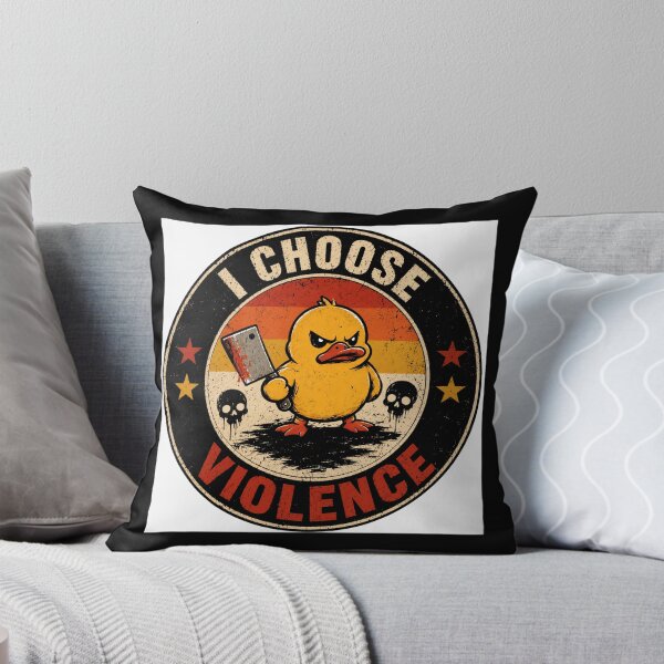 Item preview, I Choose Violence Duck Meme Dark Humor Sarcastic Animal Lover designed and sold by RetroMini2026.